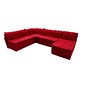 Sofá de Canto Malu com Chaise Fenix 4 Módulos Vermelho