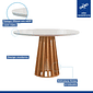 Mesa de Jantar Berlim Redonda com 4 Cadeiras - Cel Móveis Cinamomo/Off White/Cinza Mesa de Jantar Berlim Redonda com 4 Cadeiras - Cel Móveis Cinamomo/Off White/Cinza