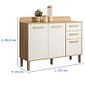 Balcao Nicioli Maria Flor 3pts e 2gav 120cm Freijo/offWhite