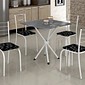 Conjunto de Mesa Teixeira Rio com 4 Cadeiras Base Ipanema Branco Granito 70x70  Conjunto de Mesa Teixeira Rio com 4 Cadeiras Base Ipanema Branco Granito 70x70