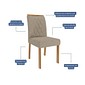 Sala de Jantar Mesa Helena com 8 Cadeiras Juliana  100% MDF 210X100 Retangular Cinamomo/Off White - Cimol