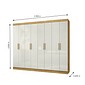 Guarda-Roupa Casal 8 Portas 4 Gavetas Tauri MX Móveis Marrocos/Off White Guarda-Roupa Casal 8 Portas 4 Gavetas Tauri MX Móveis Marrocos/Off White