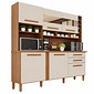 Cozinha Alexia 6 Portas 2 Gavetas 182cm Imop Móveis - Cinamomo/Arena
