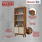 Cristaleira 2 Portas Madri Naturalle com Off White Bechara