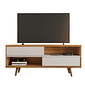 Rack Para Sala Retrô TV até 50 Polegadas Notável NT 1180  Freijó/Off White Rack Para Sala Retrô TV até 50 Polegadas Notável NT 1180  Freijó/Off White