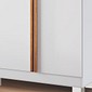 Guarda Roupa Casal Master 240 6 Portas, com Espelho, 100% MDF cor Branco-Nature Bianchi Guarda Roupa Casal Master 240 6 Portas, com Espelho, 100% MDF cor Branco-Nature Bianchi