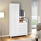 Cômoda para Quarto com Espelho 4 Gavetas 2 Portas Albatroz Capri Branco/Quadriflex Cômoda para Quarto com Espelho 4 Gavetas 2 Portas Albatroz Capri Branco/Quadriflex