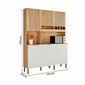 Armário de Cozinha Kit 6 Portas 1 Gaveta 100% MDF  Ronipa Moscato Amendoa/Off White Armário de Cozinha Kit 6 Portas 1 Gaveta 100% MDF  Ronipa Moscato Amendoa/Off White