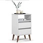 Mesa de Cabeceira 2 Gavetas Retrô Roma Branco – EJ Móveis Mesa de Cabeceira 2 Gavetas Retrô Roma Branco – EJ Móveis