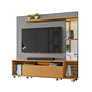 Estante Home Para TV 55 Polegadas com Rodízios Lukaliam Savana - Cinza/Tauari Estante Home Para TV 55 Polegadas com Rodízios Lukaliam Savana - Cinza/Tauari