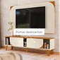 Combo Painel Duna 1.82 Suspensão + Rack Bancada para TV até 65 Polegadas - Cinamomo/Off White