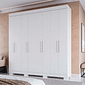 Guarda-Roupa Casal 100% MDF 8 Portas ACP Móveis Hanna Branco