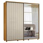 Guarda-Roupa Casal Monet 2 Portas de Correr e 4 Gavetas 100% MDF Madetec - Cinamomo/Off White