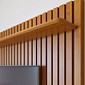 Painel Home Suspenso com Nicho Imcal Ripado Prime LED 1.8 Nature