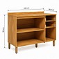 Balcão Ronipa 3 Portas 2 Gavetas Trebbiano 120cm Amêndoa - Off White Balcão Ronipa 3 Portas 2 Gavetas Trebbiano 120cm Amêndoa - Off White