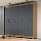 Guarda Roupa Casal Diplomata 8 Portas Freijo/Cinza - Moval Guarda Roupa Casal Diplomata 8 Portas Freijo/Cinza - Moval