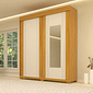 Guarda-Roupa com Espelho Heloisa Prime em MDF 2 Portas Cinamomo/Off White - Acp Móveis Guarda-Roupa com Espelho Heloisa Prime em MDF 2 Portas Cinamomo/Off White - Acp Móveis