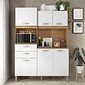 Kit Cozinha Compacta Harmonia 6 Portas 2 Gavetas Amêndola Branco – Demóbile Kit Cozinha Compacta Harmonia 6 Portas 2 Gavetas Amêndola Branco – Demóbile