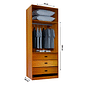 Modulo Guarda-Roupa Tivoli 2 Portas, 100% MDF Nature/Bege - Bom Pastor Modulo Guarda-Roupa Tivoli 2 Portas, 100% MDF Nature/Bege - Bom Pastor