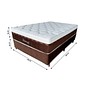 Conjunto Box PKT Diamond Casal 138cm com Molas Ensacadas - Design