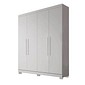 Guarda-Roupa Solteiro 4 Portas Sergipe Branco - Bianchi  Guarda-Roupa Solteiro 4 Portas Sergipe Branco - Bianchi