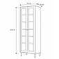 Cristaleira Reflecta Esplendida 100% MDF com LED 2 Portas 70cm MGM - Cinamomo/ Of White
