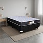 Conjunto Box Casal Colchão D28 Exclusive Topázio + Base Ortolike Suede Preto 138x188cm