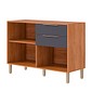 Balcão Esplêndida 120 2 Portas 2 Gavetas 100% MDF MGM Móveis - Cinamomo/Titanio
