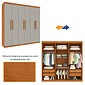 Guarda-Roupa Casal Lagos 6 Portas 4 Gavetas – Tcil Móveis (Cinamomo/Off White)