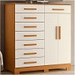 Cômodas 8 Gavetas 2 Portas Albatroz New Verona 125cm - Cinamomo/Off White