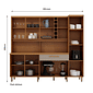 Kit Cozinha Cairo 8 Portas 221cm Luciane - Cumaru/Mocaccino