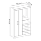 Guarda‑Roupa Solteiro 2 Portas 3 Gavetas NT 6020 Notável Móveis Freijó/Off White Guarda‑Roupa Solteiro 2 Portas 3 Gavetas NT 6020 Notável Móveis Freijó/Off White
