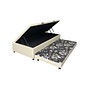 Base Bau Solteiro com Cama Auxiliar Ortolike Courino Bege 88x188X43 Base Bau Solteiro com Cama Auxiliar Ortolike Courino Bege 88x188X43