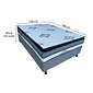 Cama Box Casal Conjugada 138x188x69 Malu Charm Premium Tec em Malha - Cinza Cama Box Casal Conjugada 138x188x69 Malu Charm Premium Tec em Malha - Cinza