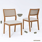 Conjunto 02 Cadeiras Cimol Oiti Natuame Madeira Tauari - Linho/Cru Conjunto 02 Cadeiras Cimol Oiti Natuame Madeira Tauari - Linho/Cru