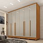Guarda-Roupa Casal 6 Portas 8 Gavetas Tcil Móveis Sevila Cinamomo/Off White