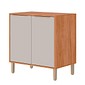 Balcão Esplendida 80 2 Portas 100% MDF MGM Móveis - Cinamomo/Of White