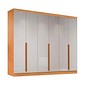 Guarda-Roupa Casal 100% MDF 6 Portas Alvorada Nature/Off White - Bianchi Guarda-Roupa Casal 100% MDF 6 Portas Alvorada Nature/Off White - Bianchi