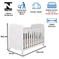 Berço Infantil Americano 100% MDF Uli Móveis Peroba Branco Brilho Berço Infantil Americano 100% MDF Uli Móveis Peroba Branco Brilho