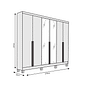 Guarda Roupa Casal Master 270 6 Portas, com Espelho, 100% MDF cor Nature/Off White - Bianchi Guarda Roupa Casal Master 270 6 Portas, com Espelho, 100% MDF cor Nature/Off White - Bianchi