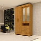 Guarda-Roupa com Espelho Debora 4 Portas 100% MDF Cinamomo - ACP Móveis Guarda-Roupa com Espelho Debora 4 Portas 100% MDF Cinamomo - ACP Móveis