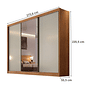 Guarda Roupa Casal com Espelho 3 Portas 6 Gavetas 100% MDF - Sollo-Cumaru/Fendi - Novo Horizonte