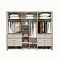 Guarda-roupa Casal 6 Portas 6 Gavetas Versati Bom Pastor 242cm - Bege