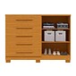 Cômoda Bella 100% MDF 5 Gavetas com Sapateira ACP - Cinamomo