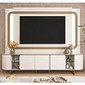 Home Atlanta 240cm Para TV 75 Polegadas Lukaliam - Off White Dourado