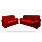 Conjunto de Sofá 2x3 Lugares Caribe Vermelho Capitonê Masterflex