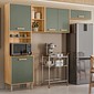 Cozinha Compacta Maria Flor MDP 5 Portas Freijó/Verde – Nicioli Cozinha Compacta Maria Flor MDP 5 Portas Freijó/Verde – Nicioli