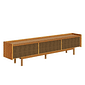Rack Dune 3G 1.8 para Sala em Madeira Maciça e MDF, Cor Nature, 3 Gavetas - Imcal Rack Dune 3G 1.8 para Sala em Madeira Maciça e MDF, Cor Nature, 3 Gavetas - Imcal