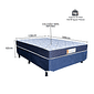 Conjunto Cama Box Casal (Colchão + Base) 100% Espuma D28 Exclusive 138x188 Topázio - Azul Conjunto Cama Box Casal (Colchão + Base) 100% Espuma D28 Exclusive 138x188 Topázio - Azul