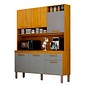 Kit Cozinha Noor 1,45m 6 portas 1 gaveta Cinamomo/Cinza Kit Cozinha Noor 1,45m 6 portas 1 gaveta Cinamomo/Cinza